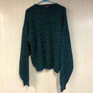 Wrangler Teal Crewneck Sweater Pullover Oversized Large